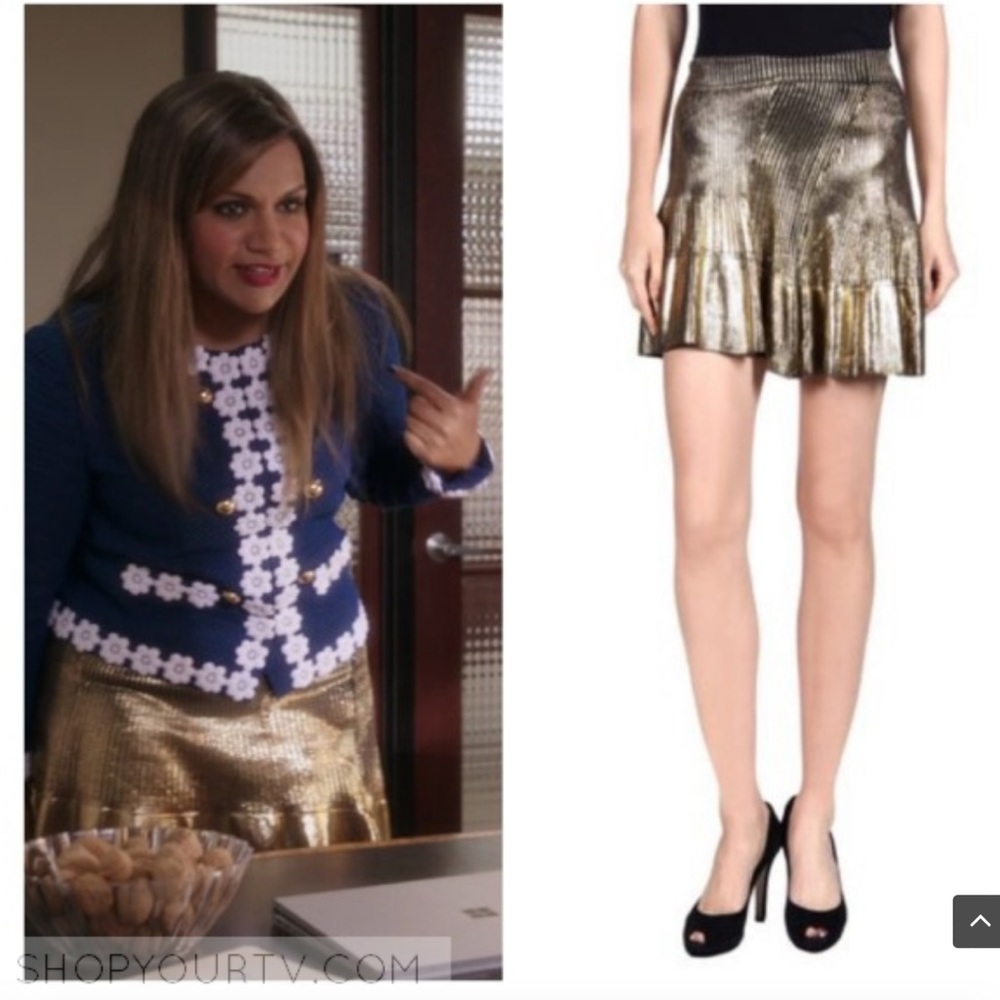 ASO The Mindy Project Ohne Titel gold skirt